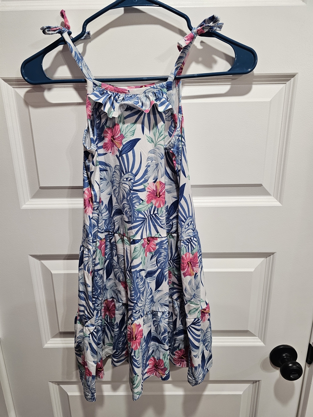Tommy Bahama Blue & Pink Tropical Tie-Shoulder Sundress